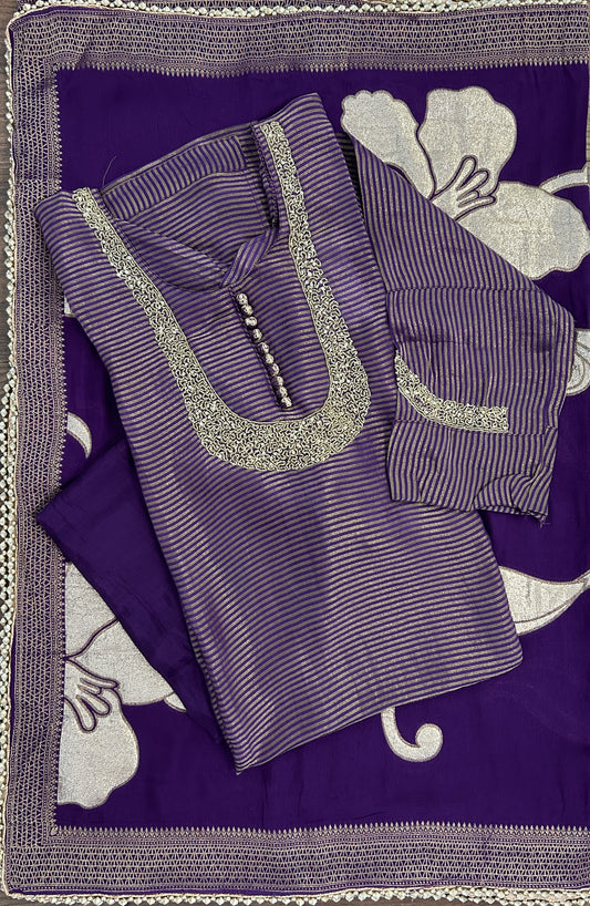 GULZAR ORGANZA PURPLE