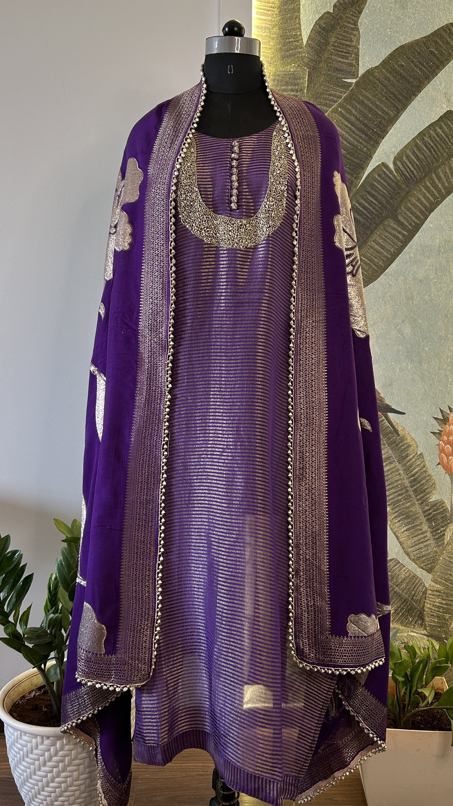 GULZAR ORGANZA PURPLE