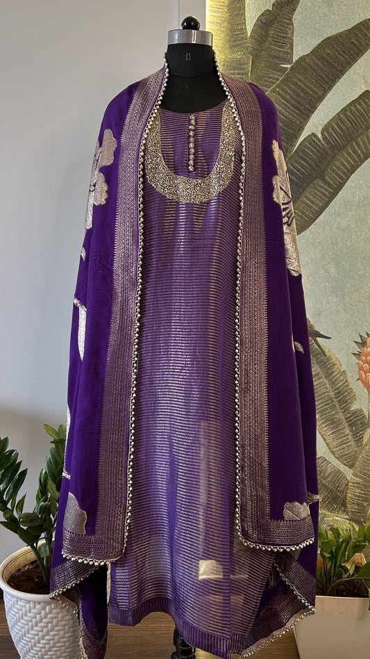 GULZAR ORGANZA PURPLE