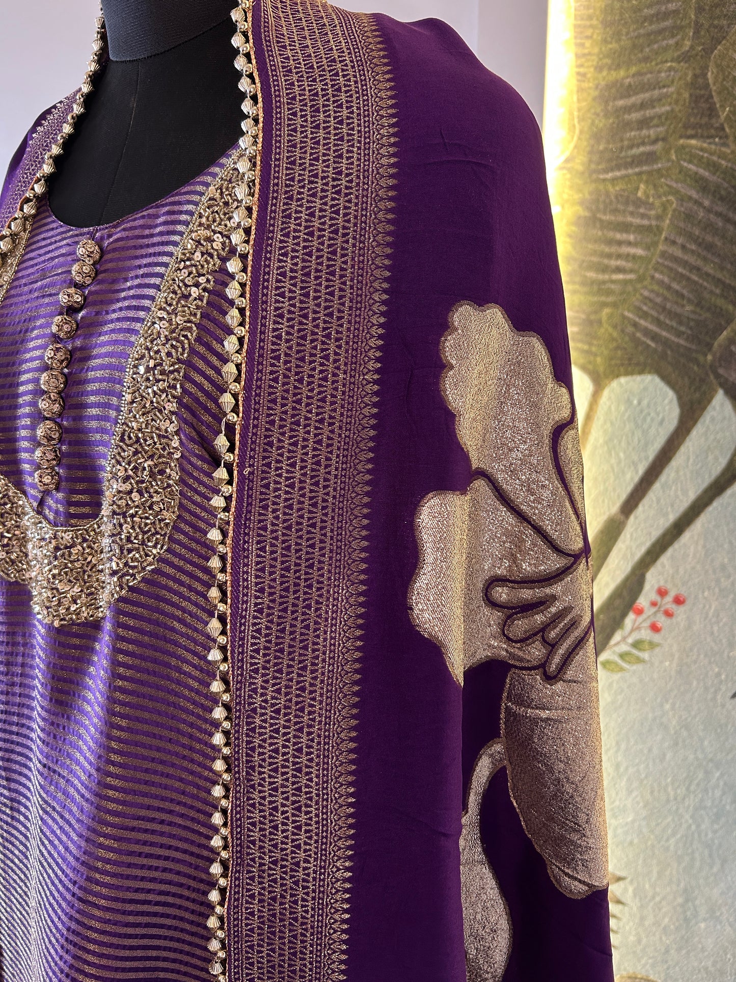 GULZAR ORGANZA PURPLE